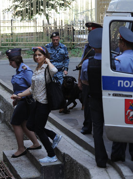 Pussy Riot member Nadezhda Tolokonnikova brought to court