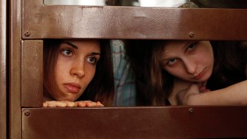 Pussy Riot group members Nadezhda Tolokonnikova and Maria Alyokhina