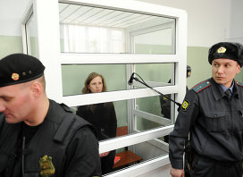 Mariya Alyokhina at the hearing