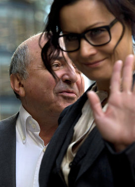 Russian oligarch Boris Berezovsky with his former girlfriend Yelena Gorbunova